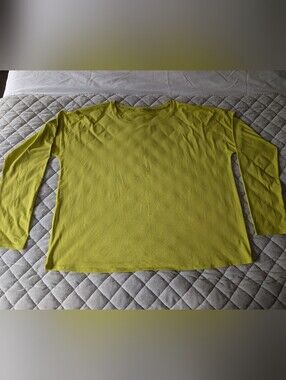 Crz Yoga Lightweight Oversized Fit Long Sleeve, Yellow, Size Medium